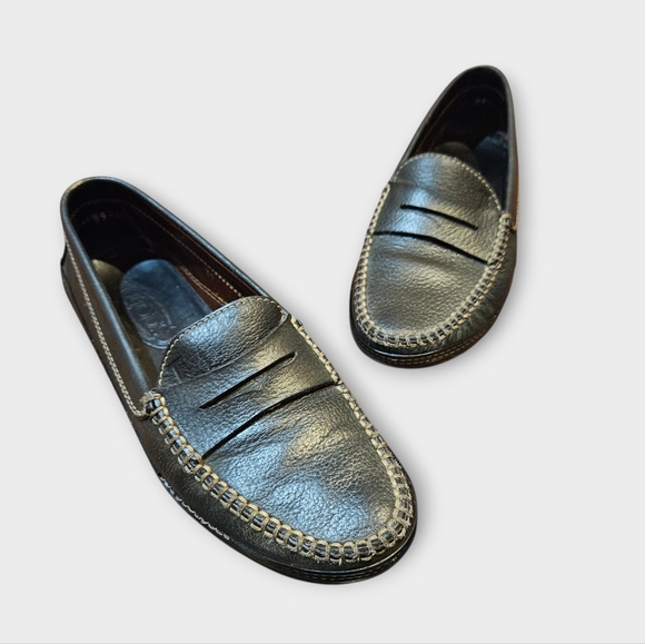 Tod's Gommino Dark Green Rubber Sole Loafer Size 39